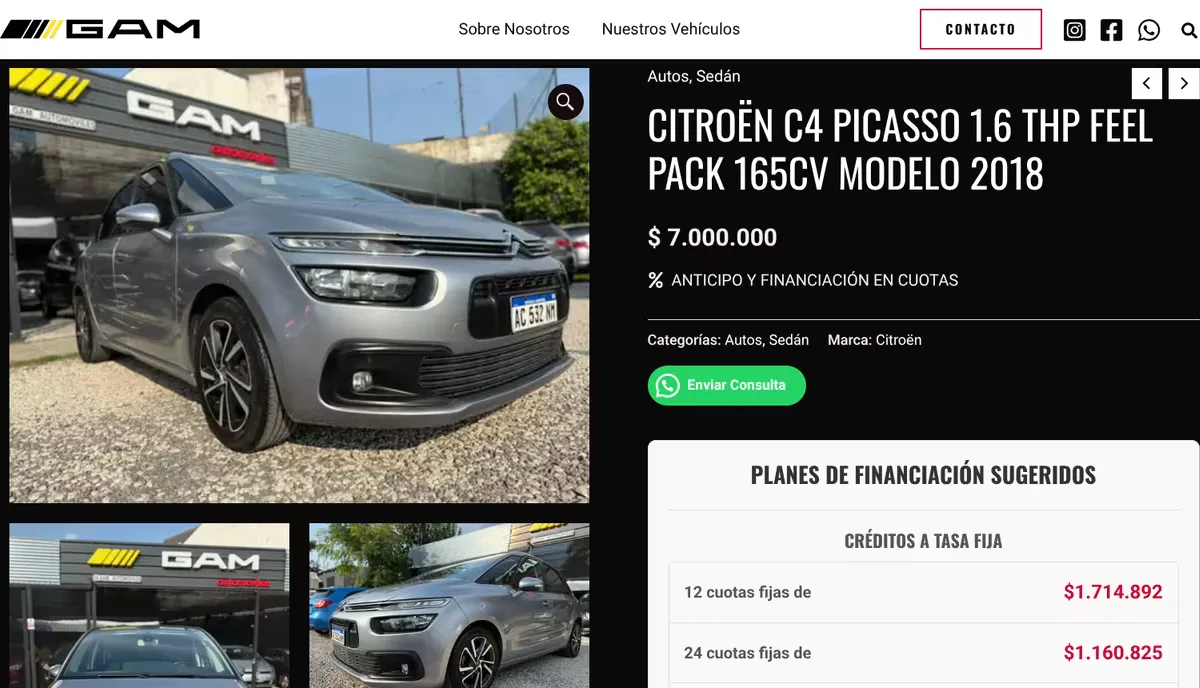 Catálogo de Automóviles GAM con integración de reseñas mediante API