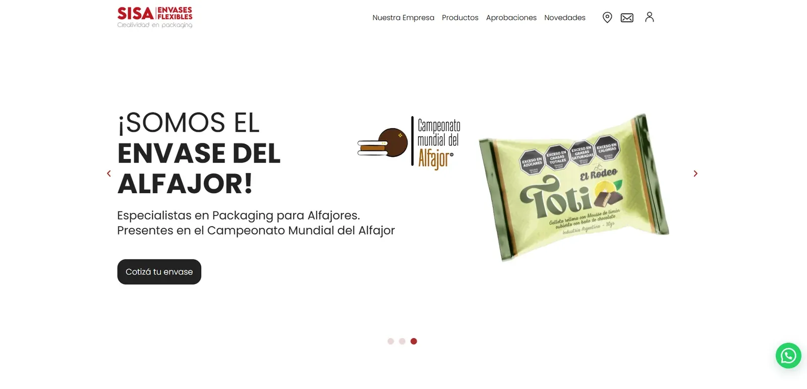 Catálogo y tienda B2B de SISA Envases Flexibles